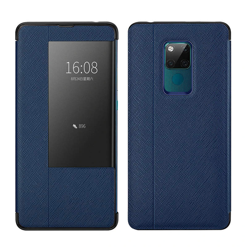 Чехол из натуральной кожи с перекрестным узором для huawei mate 20 Pro X 5G, тонкий смарт-просыпающийся/спящий флип-чехол для huawei mate 20 X 20X