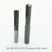 Алмазные фрезы 6 мм 8 мм 10 мм Фрезы 2 флейты прямой концевой резец для деревянный акриловый из ПВХ пластмассы алюминиевый фрезерный станок