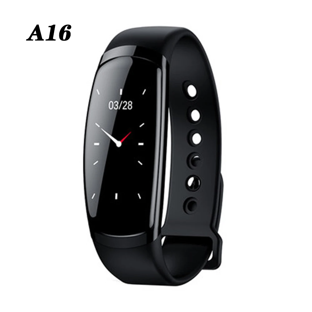 

A16 Smart Watch A16 Smart Bracelet IP67 Waterproof Heart Rate Bracelet Fitness Tracker Touch Screen Alarm Clock pk Band 4 Smart
