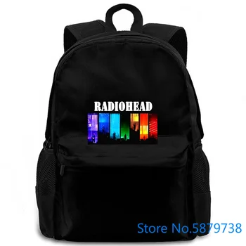 

Radiohead Rock Band Logo Personality Black Mens women men backpack laptop travel school adult student