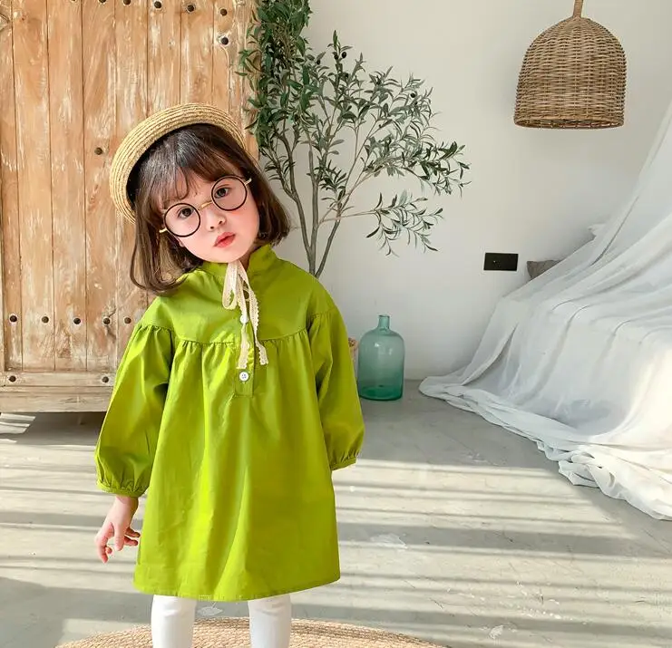 Новое платье для девочек, модные весенние хлопковые платья для девочек 1-7 лет, PO113