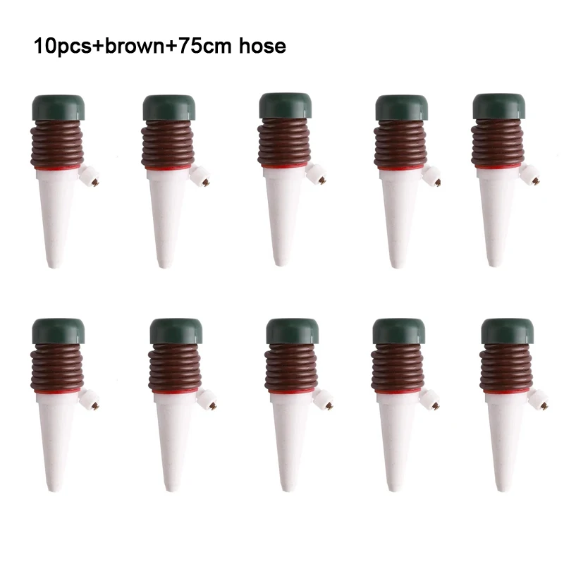 H70a2760aea89431abe74d89d3c669562N Watering Stakes,10 Pack Indoor Automatic Drip Watering System Irrigation Equipment Tool for Plant Waterer Ceramic Probes House Mallzona