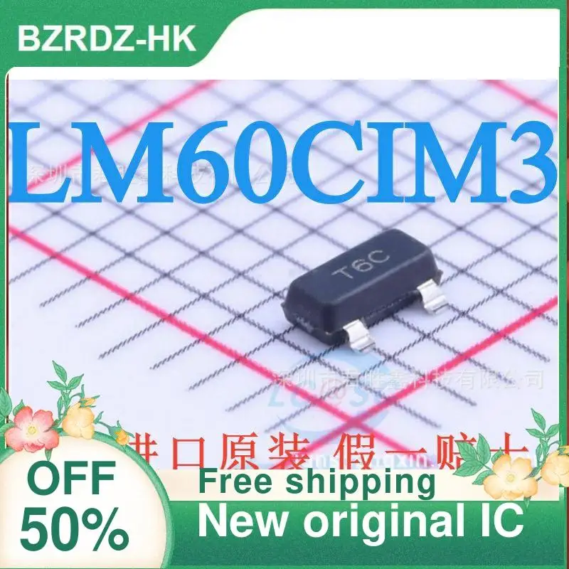 

20PCS LM60CIM3X/NOPB LM60CIM3 T6C SOT23-3 New original IC