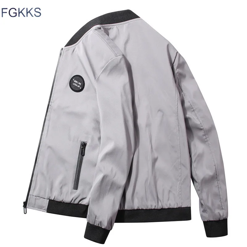 

FGKKS Fashion Trend Men Jackets New Men's Simple Solid Color Thin Jackets Coat Male Casual Wild Jacket Brand Clothing