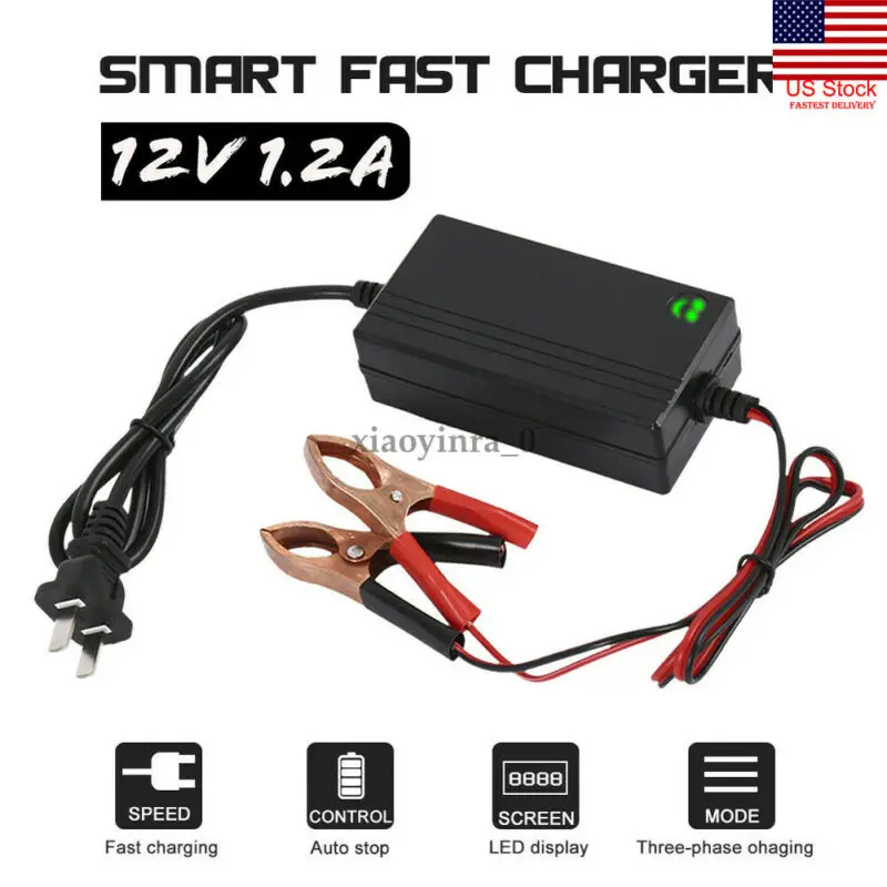 Car Charger 12v Portable Volt Automatic Car Battery Float Trickle