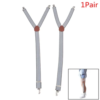 

1Pair Y Shape Shirt Stays Garters Military Holder Non-slip Clamps Leg Suspenders