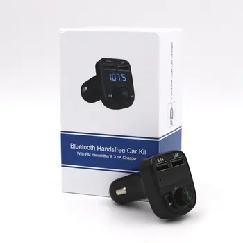 

Wireless Bluetooth Car Kit LCD MP3 Player with Mic Handsfree FM Transmitter Dual USB Charger Support U-disk TF Card