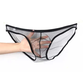 

Gay Briefs Lingerie Fishnet Mesh Transparent Panties Sexy Men Jock Strap Underwear Erotic Ultra-Thin Sissy Thongs Underpants 2XL
