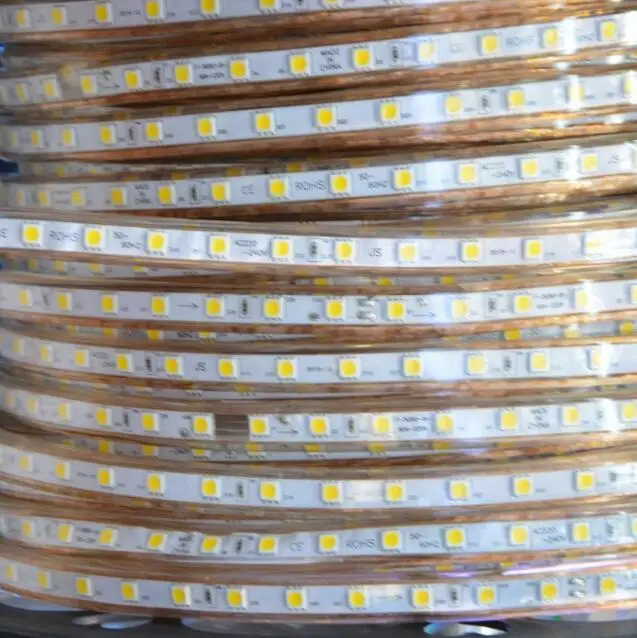 Гибкая СВЕТОДИОДНАЯ лента SMD 5050 В переменного тока 60 светодиодов/м|Светодиодные