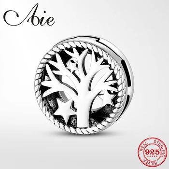 

Authentic 925 Sterling Silver round shape Family Tree of life beads clip Fit Original reflections Bracelet charms Jewelry Making