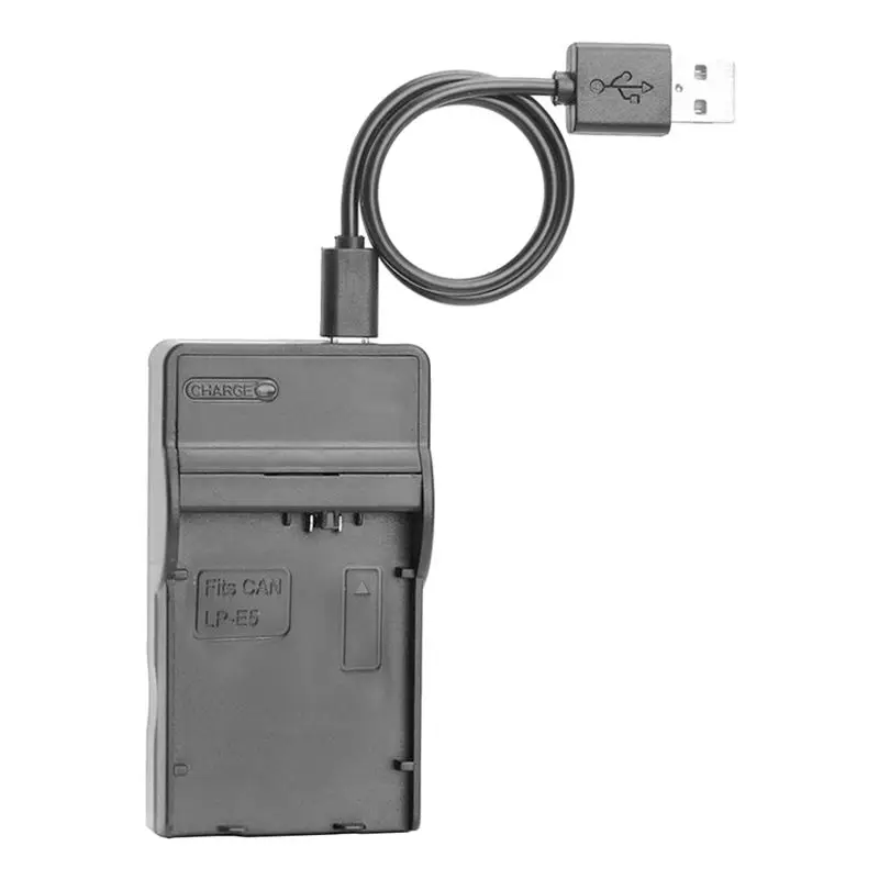 2x1200mAh LP-E5 батарея+ USB зарядное устройство для Canon 450D 500D 1000D XS Rebel X BG-E5