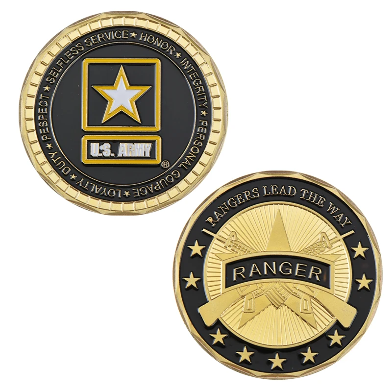 WR США армейские монеты коллекционные рейнджеры ведущий путь Позолоченные копии монет американская монета Реплика подарки, сувениры на день рождения