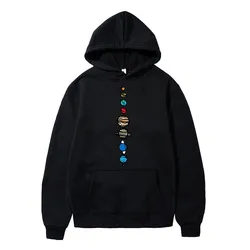 Sweat shirt à capuche coloré planètes pour homme, Streetwear, Design créatif et amusant, automne et printemps, 2021 