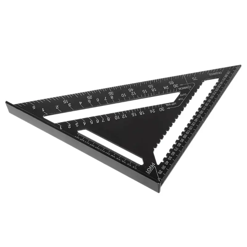

12Inch Alloy Metric Triangle Ruler Angle Protractor Speed Square Woodwork Protractor Gauge High Precision Measuring Tools