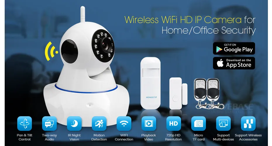 HOMSECUR 720P Сеть безопасности wifi ip-камера HD G14 беспроводная цифровая домашняя Камера Безопасности ИК Инфракрасная система ночного видения сигнализации