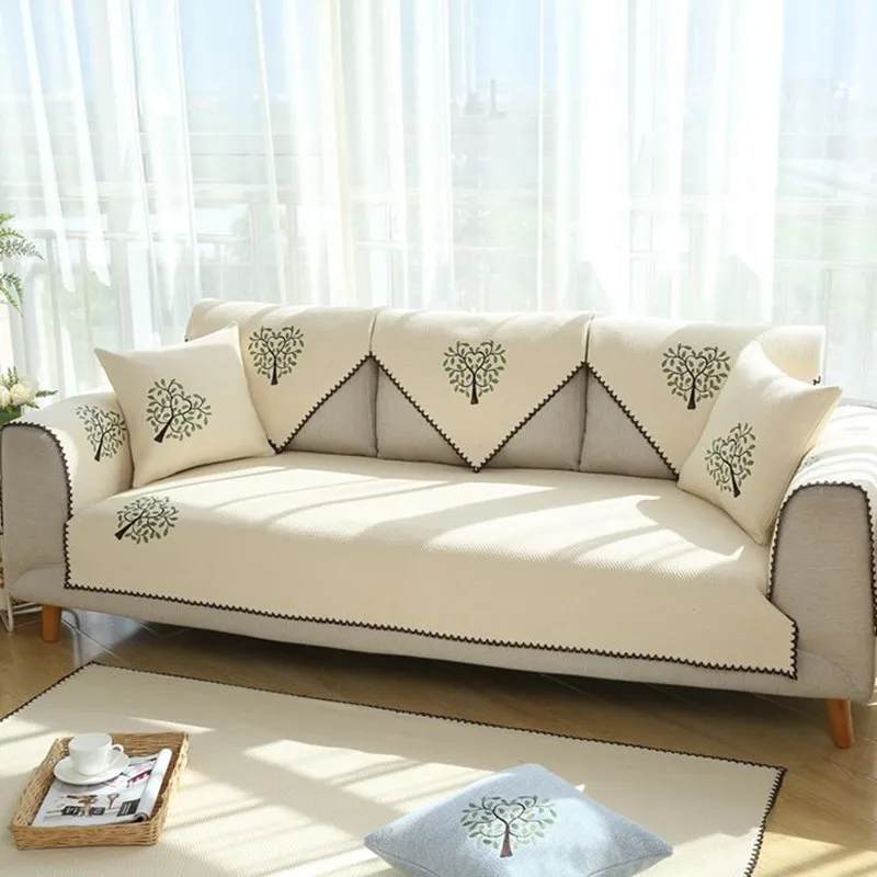 

Proud Rose Modern Simplicity Sofa Cover Four Seasons Couch Pillowcase Armrest Cotton Fabric Sofa Towel for L Shape Sofa Decor