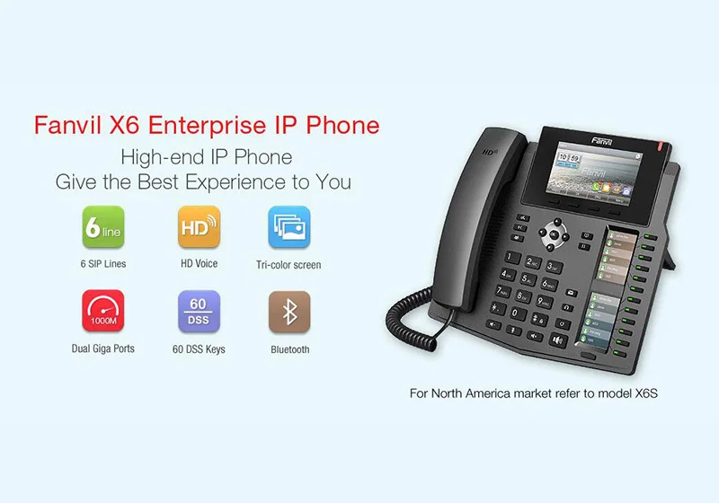 Fanvil X6 IP телефон 4,3 дюймов экран HD голосовой беспроводной телефон домашняя конференц-связь предприятие IP телефон стационарный телефон