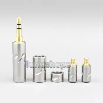 

LN007063 High Quality Stainless Steel 3.5mm 2.5mm 4.4mm + Splitter + Slider + A2DC Pins Kits Male Custom DIY Adapter Plugs
