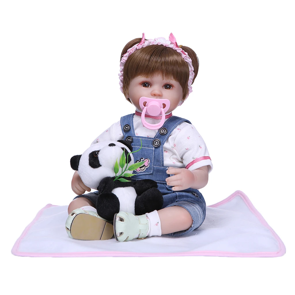

Realistic Reborn Baby Girl Doll - 22 inch Gentle Touch Vinyl Like Silicone - for Kids Birthday Christmas Gift Party Favors