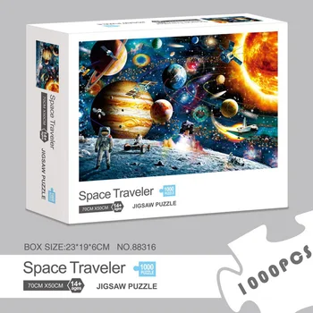 

1000 Pieces Jigsaw Puzzles Educational Toys Scenery Space Stars Educational Puzzle Toy for Kids/Adults Christmas Halloween Gift