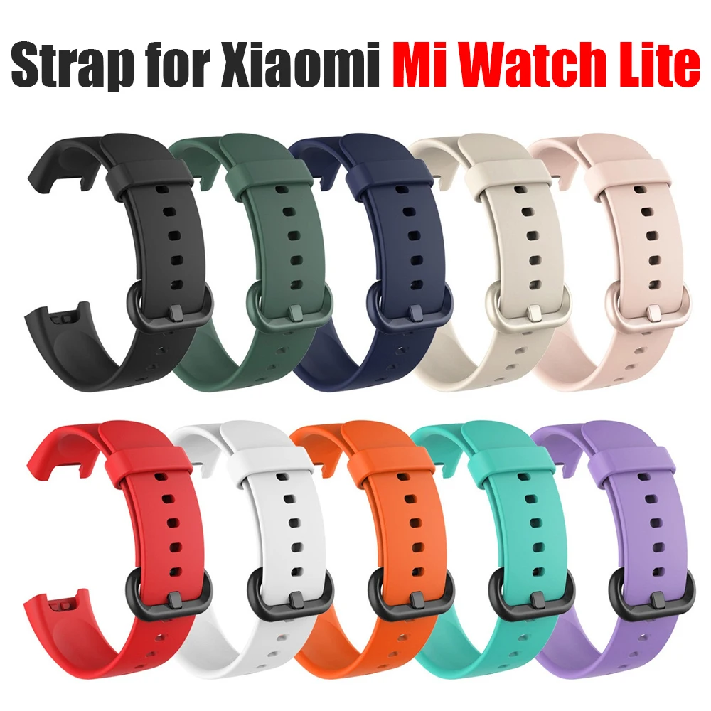 Ремешок для Xiaomi Mi Watch Lite силиконовый ремешок часов браслет наручных | Электроника