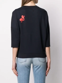

Women Hoodies Love Lettering Loose Round Neck Thin Sweatshirt