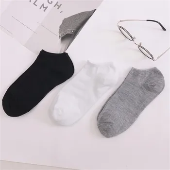 

5 pairs/lot Cotton Men Socks Breathable Sports Socks Solid Color Ankle Short Boat Male Socks calcetines hombre Wholesale Meias