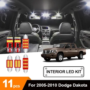 

11 x White Ice Blue Error Free Car Interior LED Light Map Dome Trunk License Plate Bulbs Package Kit For 2005-2010 Dodge Dakota