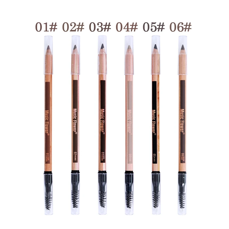 New Long-lasting Waterproof Smudge-proof Eyebrow Pencil With Eyebrow Brush Pro Double-end Eyebrow Pencil