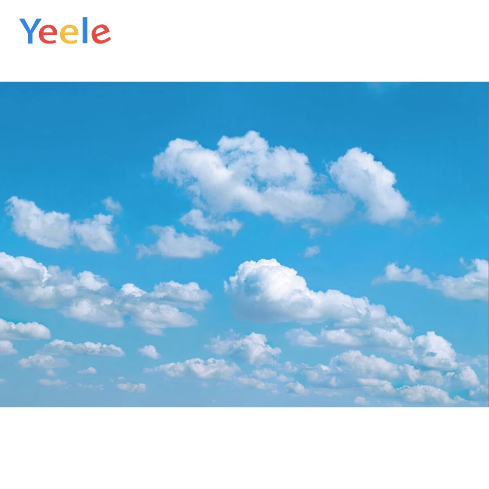 Blue Sky White Cloud Backdrop Newborn Baby Portrait Customized Vinyl Photography Background Photo Studio Photophone Photozone Background Aliexpress