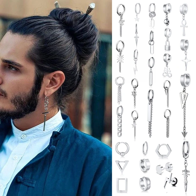 Check Latest Silver Earrings for Men Designs - Fashionably Male