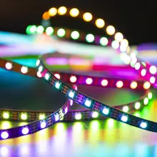 5v ws2812b 12v ws2811 rgb conduziu a luz de tira individualmente endereçável conduziu a fita 1m 5m 30led/m 60led/m branco preto ip30/65/67