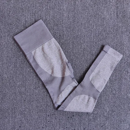 PantsGray Бесшовный комплект для йоги, одежда для фитнеса, спортивная одежда, высокая талия, женские леггинсы для спортзала, колготки, мягкий пуш-ап спортивный бюстгальтер, 2 шт., спортивные костюмы - Цвет: PantsGray