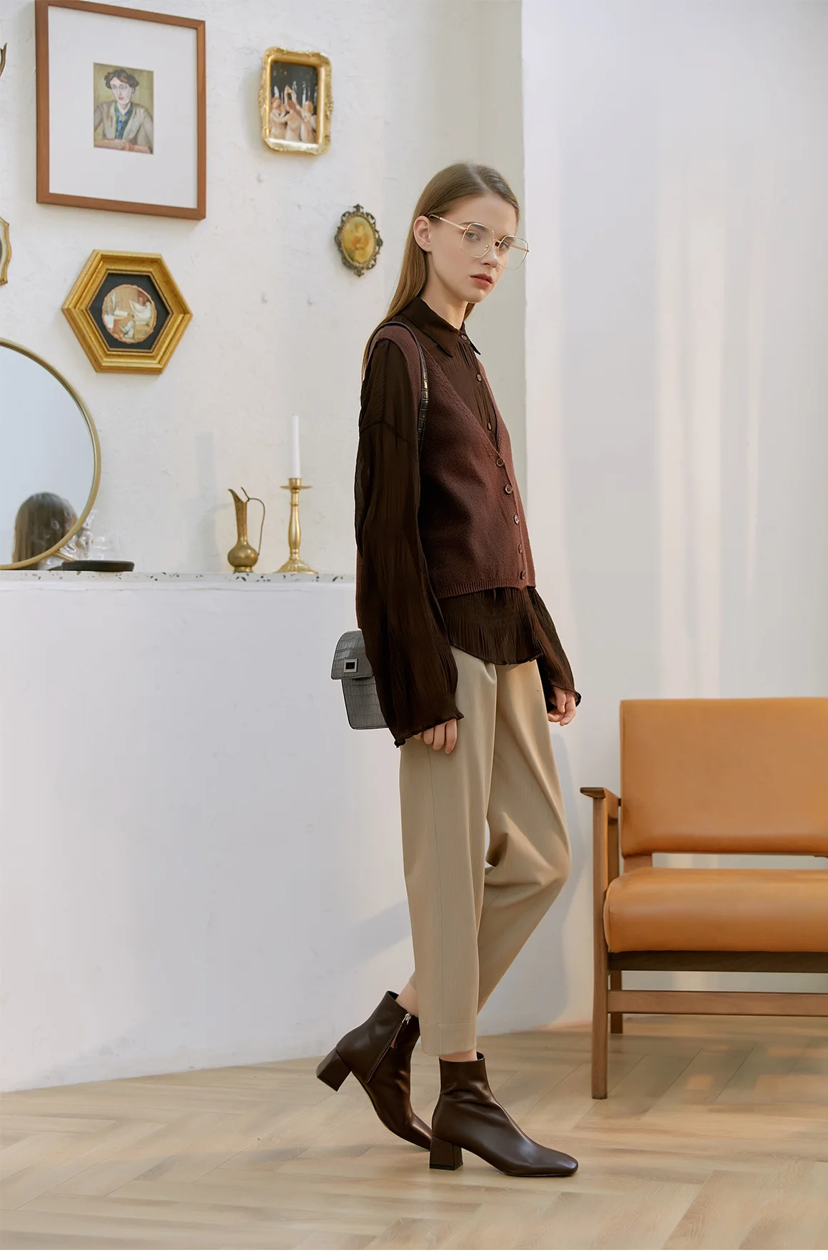 [DEAT] High Waist Pocket Pleated Ankle-Length Trousers New Loose Fit Harem Pants Women Fashion Tide Spring Autumn 13E200