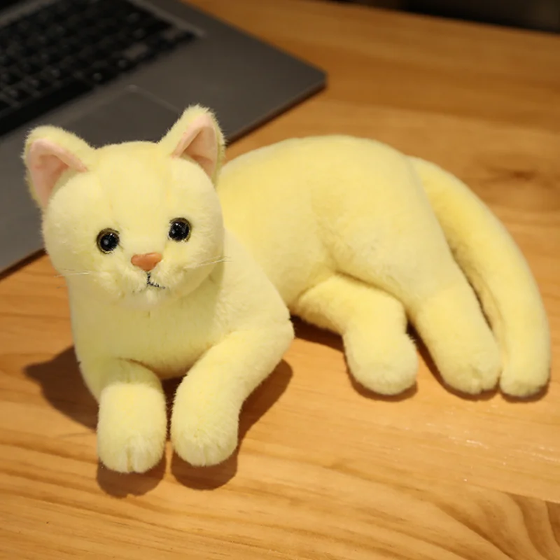 yellow stuffed cat