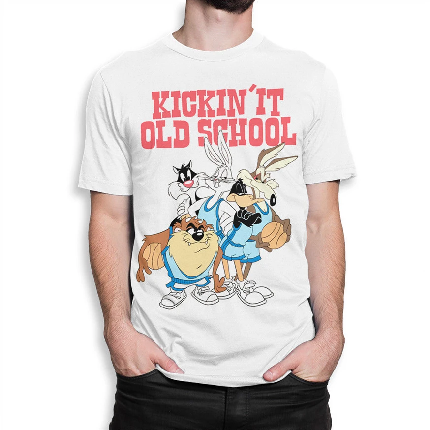 Looney Tunes футболка с мультфильмами Bugs Bunny Taz Men'S женская графическим принтом |