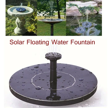 

Round Irrigation Bird Bath Automatic Solar Powered Outdoor 5 Nozzles Overwater Pool Floating Fountain Pump Pond Garden Decor