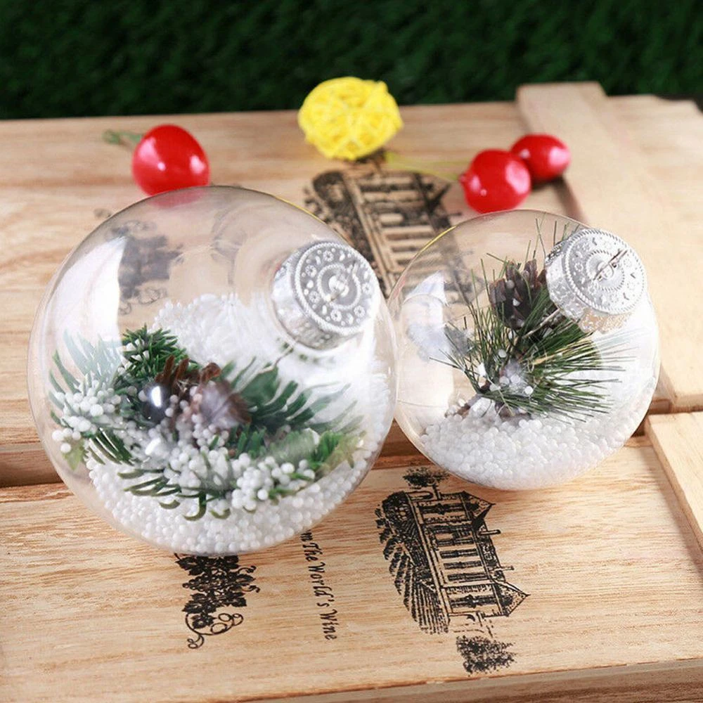 Dierentuin Uitstroom Bestrooi Kerst Decor Transparant Plastic Bal Kerstballen Kerstboom Ornamenten Diy  Decoratie|Bal Ornament| - AliExpress