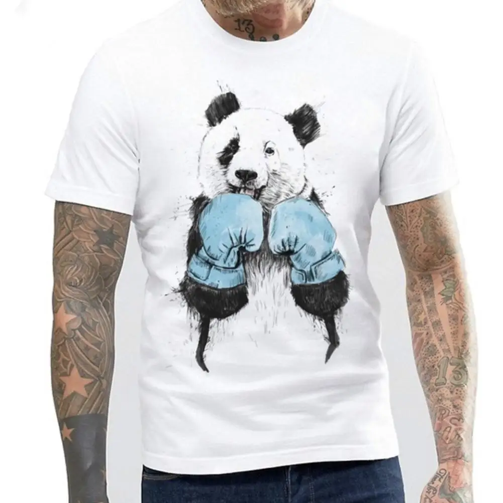 

New Wrestling Panda Comedy Short Sleeve Cool T Shirt Men T Shirt Summer Fashion Funny T-shirt perfect gifts for friends yourself