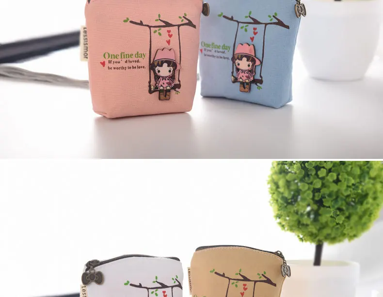 Милый женский мини кошелек для монет для женщин мультфильм 3D девушки маленький кошелек для мелочи сумки дропшиппинг HF001