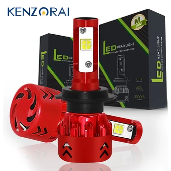 

Small size Car LED Headlight H1 H4 H7 H8 H11 9005 HB3 9006 HB4 60W 6000K 12V 9600LM Super bright LED Bulb Lossless Installation