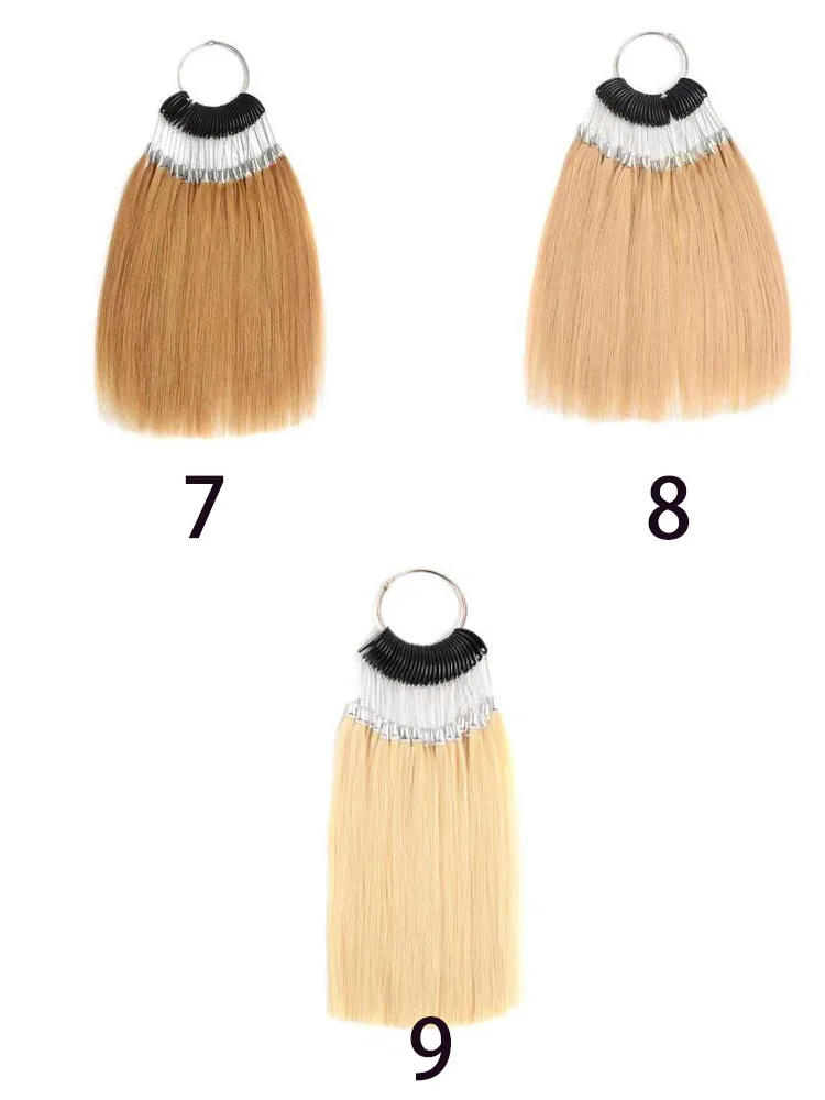 Natural do Cabelo Testes de Amostras de Cores para Salão de Beleza Prática de Tingimento Humano Anéis Gráficos Sveres 30 Pçs - Lote Cabeleireiro 100% Cor 6 Gráficos Swatches 30 pçs lote Testes de