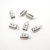 100Pcs/lot 304 Stainless Steel Fold Over Crimp Cord Ends Leather Clasp Tip End Jewelry Connector Jewelry Making Supplies HK194 ► Photo 3/6