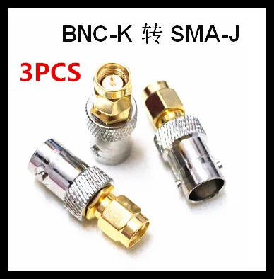 

3PCS All-copper BNC-K to SMA-J RF converter head