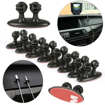 

16pcs/lot Excellent Quality Self-adhesive Clamp Car Wire Cord Clip Cable Holder Tie Fixer Organizer Drop Adhesive Clamp New
