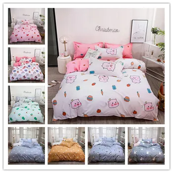 

Brief Cute Pink Pig Printed Bedding Sets Comforter Duvet Cover Single/Twin/Queen/King Size For Girls
