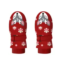 Детские Лыжные варежки водонепроницаемые бархатные толстые теплые Мультяшные перчатки для студентов 11UE