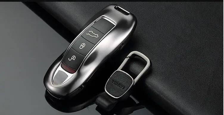 Алюминиевый сплав Роскошный чехол для ключа автомобиля чехол для ключа чехол для хранения сумка протектор для Porsche Panamera Cayenne Macan 911 918