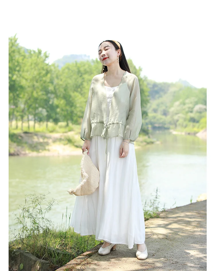 LZJN Women Thin Coat Casual Summer Sun Protection Clothes Female Short Cardigan Shirt Tops Blouse For Woman Covers Blusa (12)