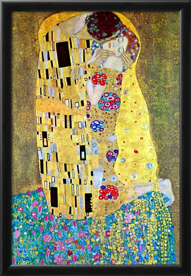 Распродажа картины Gustav Klimt The kiss ручная роспись маслом на холсте Красивая Женская картина для декора стен 80 см x 90 см Высокое качество